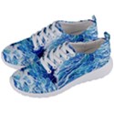Abstract Blue Wave Men s Lightweight Sports Shoes View2