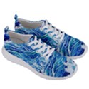 Abstract Blue Wave Men s Lightweight Sports Shoes View3