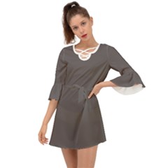 Carbon Grey	 - 	criss Cross Mini Dress by ColorfulDresses