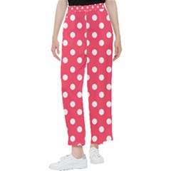 Hot Pink Polka Dots Women s Pants  by GardenOfOphir