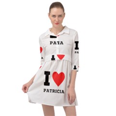 I Love Patricia Mini Skater Shirt Dress by ilovewhateva