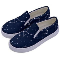 Constellation Stars Art Pattern Design Wallpaper Kids  Canvas Slip Ons by Ravend