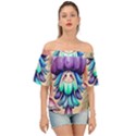 Psychedelic Mushroom For Sorcery And Theurgy Off Shoulder Short Sleeve Top View1