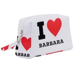 I Love Barbara Wristlet Pouch Bag (large) by ilovewhateva