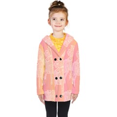 Unicorm Orange And Pink Kids  Double Breasted Button Coat by lifestyleshopee