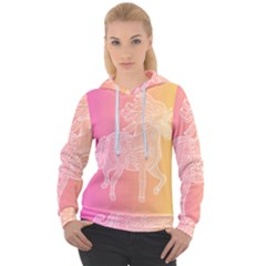 Unicorm Orange And Pink Women s Overhead Hoodie by lifestyleshopee