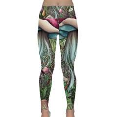 Craft Mushroom Lightweight Velour Classic Yoga Leggings by GardenOfOphir