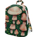 Fantasy Farmcore Farm Mushroom Zip Up Backpack View1