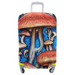 Whimsical Mushroom Luggage Cover (medium) by GardenOfOphir