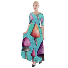 A Fantasy Half Sleeves Maxi Dress by GardenOfOphir