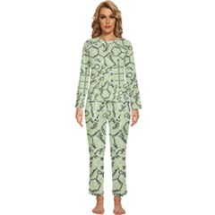 Multicolored Chemical Bond Illustration Chemistry Formula Science Womens  Long Sleeve Lightweight Pajamas Set by Jancukart