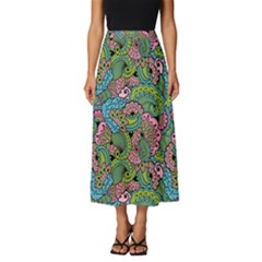 Background Texture Paisley Pattern Classic Midi Chiffon Skirt by Jancukart