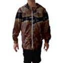 Rustic Charm Abstract Print Kids  Hooded Windbreaker View1