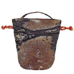 Rustic Charm Abstract Print Drawstring Bucket Bag by dflcprintsclothing