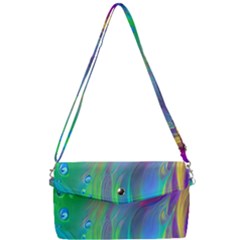 Fluid Art - Artistic And Colorful Removable Strap Clutch Bag by GardenOfOphir