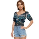 Tsunami Waves Ocean Sea Water Rough Seas 5 Button up blouse View2