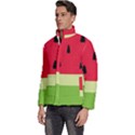 Watermelon Fruit Food Healthy Vitamins Nutrition Men s Puffer Bubble Jacket Coat View2