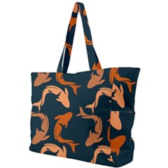 Background Pattern Texture Design Wallpaper Fish Simple Shoulder Bag by Wegoenart
