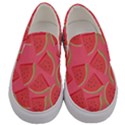 Watermelon Background Watermelon Wallpaper Men s Canvas Slip Ons View1