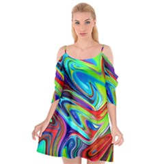 Fluid Forms Cutout Spaghetti Strap Chiffon Dress by GardenOfOphir