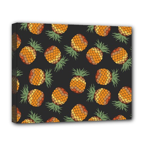 Pineapple Background Pineapple Pattern Deluxe Canvas 20  X 16  (stretched) by Wegoenart