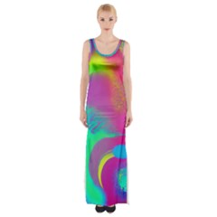 Fluid Background Thigh Split Maxi Dress by GardenOfOphir