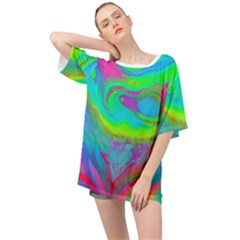 Fluid Artistic Oversized Chiffon Top by GardenOfOphir