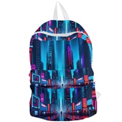City People Cyberpunk Foldable Lightweight Backpack by Jancukart