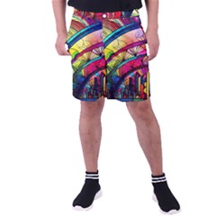 Stained Glass Window Men s Pocket Shorts by Jancukart