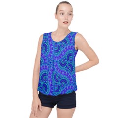 Background Pattern Geometric Bubble Hem Chiffon Tank Top by Jancukart
