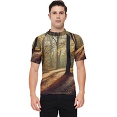Autumn Nature Woodland Woods Trees Men s Short Sleeve Rash Guard by Jancukart