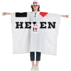 I Love Helen Women s Hooded Rain Ponchos by ilovewhateva