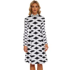 Pattern 73 Long Sleeve Shirt Collar A-line Dress by GardenOfOphir
