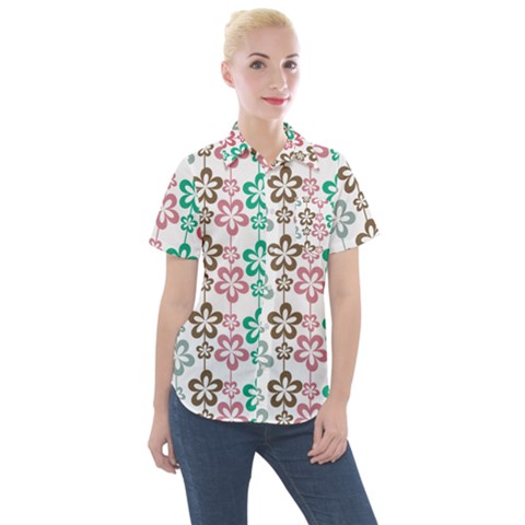 Pattern 105 Women s Short Sleeve Pocket Shirt by GardenOfOphir