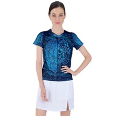 Artificial Intelligence Network Blue Art Women s Sports Top by Semog4