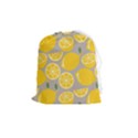 Lemon Background Lemon Wallpaper Drawstring Pouch (Medium) View1