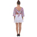 Egg Easter Eggs Pastel Digital Art Tie Back Butterfly Sleeve Chiffon Top View2