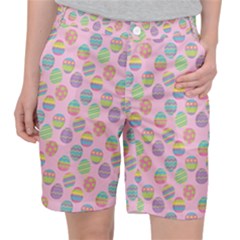 Egg Easter Eggs Pastel Digital Art Women s Pocket Shorts by Semog4
