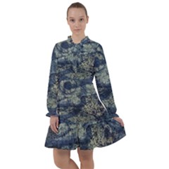 Elemental Beauty Abstract Print All Frills Chiffon Dress by dflcprintsclothing