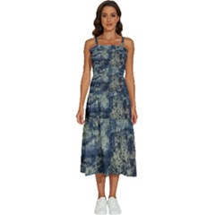 Elemental Beauty Abstract Print Sleeveless Shoulder Straps Boho Dress by dflcprintsclothing