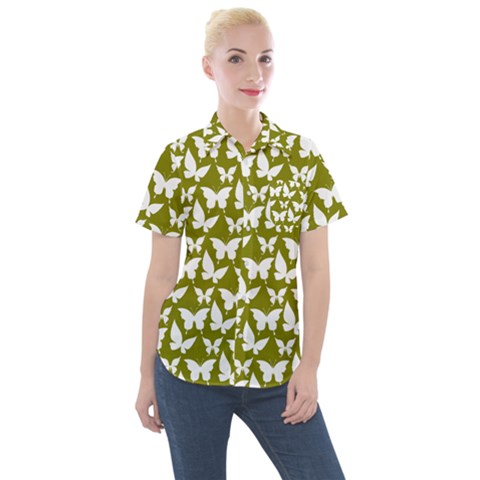 Pattern 325 Women s Short Sleeve Pocket Shirt by GardenOfOphir