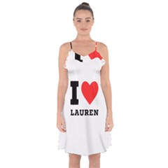 I Love Lauren Ruffle Detail Chiffon Dress by ilovewhateva