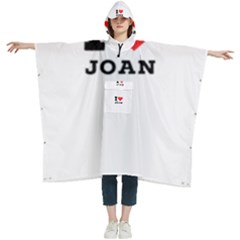 I Love Joan  Women s Hooded Rain Ponchos by ilovewhateva