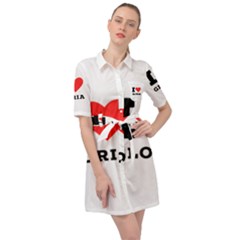 I Love Gloria  Belted Shirt Dress by ilovewhateva