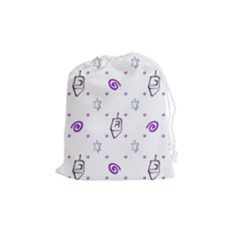 Background Hexagram Spiral Drawstring Pouch (medium) by Semog4