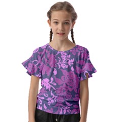 Background Pattern Flower Texture Kids  Cut Out Flutter Sleeves by Semog4