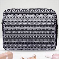 Tribal Zentangle Line Pattern Make Up Pouch (large) by Semog4