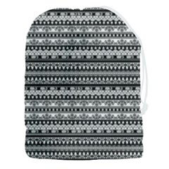 Tribal Zentangle Line Pattern Drawstring Pouch (3xl) by Semog4