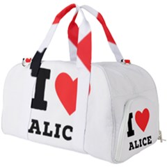 I Love Alice Burner Gym Duffel Bag by ilovewhateva