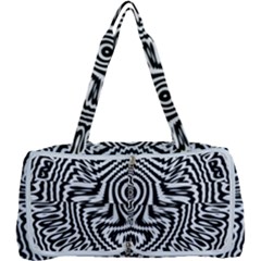 Monochrome Symmetry Abstract Multi Function Bag by Jancukart